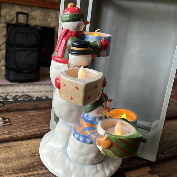 Yankee Candle Snowmen Candelabra - Picture 4 of 7
